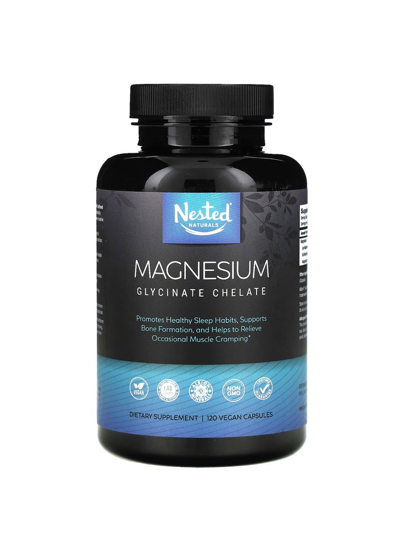 Magnesium, Glycinate Chelate, 120 Vegan Capsules (100 mg per Capsule)